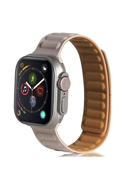 Beline Curea magnetică Apple Watch 42/44/45/49mm gri/kaki