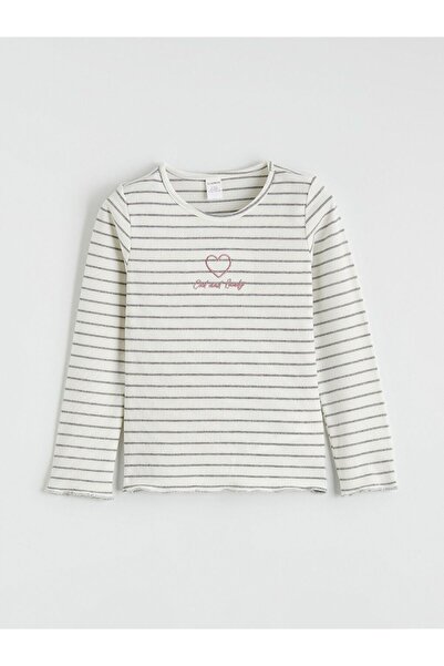 LC Waikiki Lcw Kids Crew Neck Glittery Girls' T-Shirt
