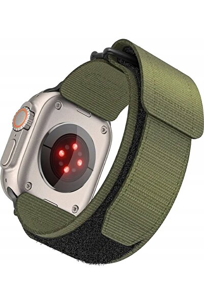 Forcell Curea din nailon F-DESIGN FA05 pentru APPLE Watch 42/44/45/49 mm verde