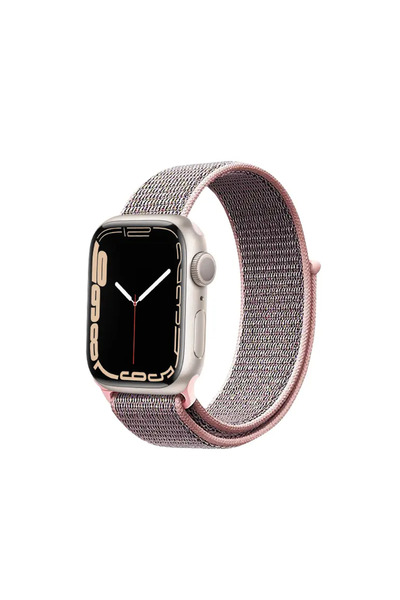 Crong Nylon - Curea sport pentru Apple Watch 38/40/41 mm (Roz deschis)