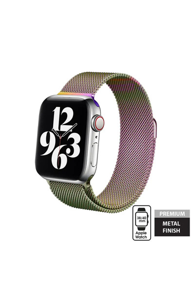 Crong Milano Steel - Curea din oțel inoxidabil pentru Apple Watch 38/40/41 mm...