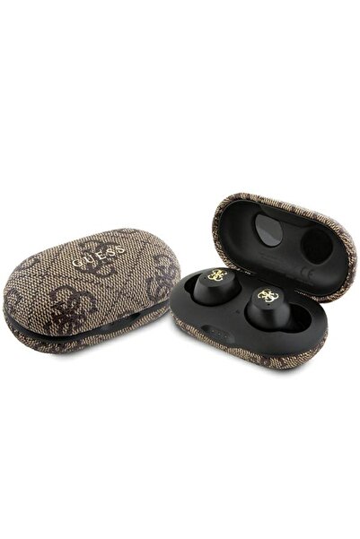 Guess BLUETOOTH HEADPHONES GUTWSP4EGW TWS + ENC BRONZE/BROWN 4G METAL DOCK