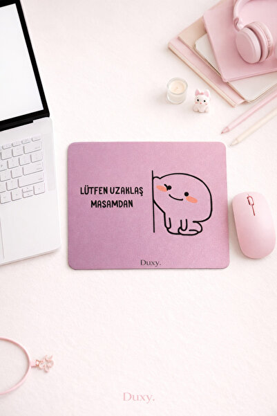 Duxy Esprili Mouse Pad, 23x19 cm, Kaymaz Taban, Ev, Ofis ve Oyun için Rahat v...