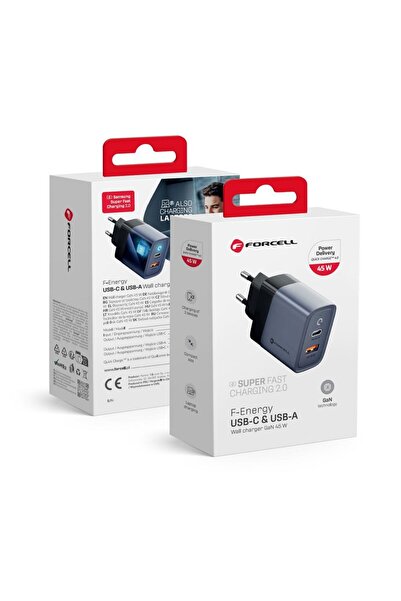 Other Forcell F-Energy Încărcător de rețea GaN - 45W cu porturi: USB C și USB...