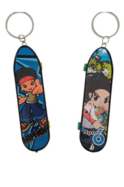 Toys Μπρελόκ Skateboard με σχέδια, δώρο, με ρόδες, 2 τεμάχια