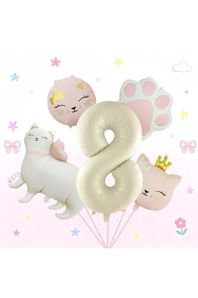 ÇITIPITISTORE Μπαλόνια για γιορτή γενεθλίων με θέμα τη γάτα