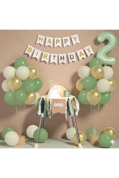ÇITIPITISTORE Σετ πάρτι γενεθλίων με μπαλόνια σε σχήμα πράσινου μαντηλιού