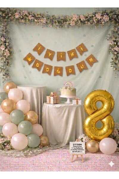 ÇITIPITISTORE Σετ μπαλονιών για γιορτή γενεθλίων με 20 μπαλόνια, πανό kraft κ...