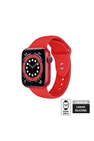 Crong Curea din silicon lichid pentru Apple Watch 38/40/41 mm (roșu)