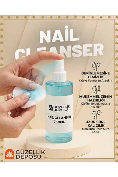 Güzellik Deposu Nail Cleanser - Profesyonel Kalıcı Oje Öncesi Tırnak Temizley...