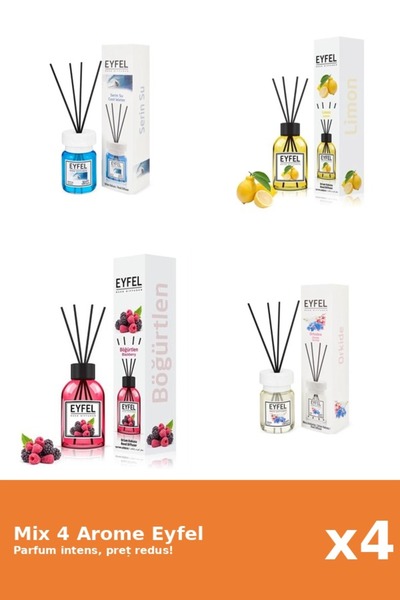 Eyfel Set 4 Mix Eyfel: 1x Cool Water, 1x Fructe De Padure, 1x Lamaie, 1x Orhidee