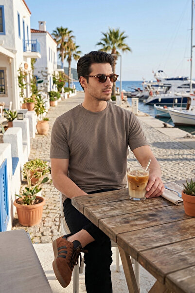 Buratti Βαμβακερό T-shirt με κοντό μανίκι και λαιμόκοψη ποδηλάτου Ανδρικό T-s...