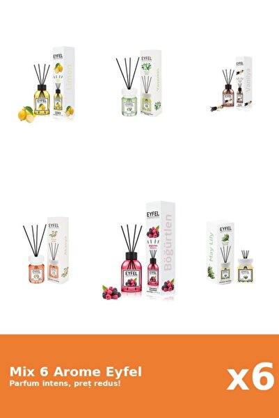 Eyfel Set 6 Mix Eyfel: 1x Acacia, 1x Fructe De Padure, 1x Iasomie, 1x Lacrami...
