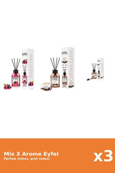 Eyfel Set 3 Mix Eyfel: 1x Cafea, 1x Fructe De Padure, 1x Vanilie