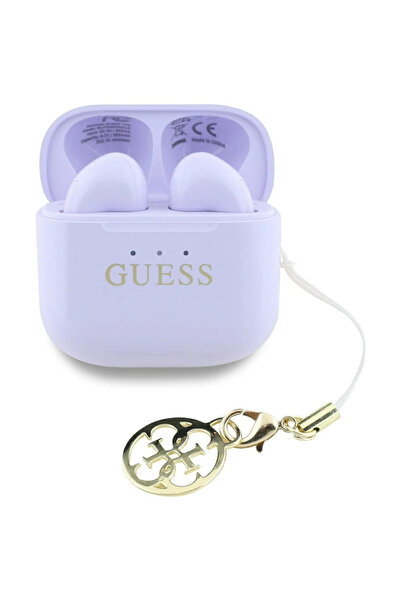 Guess Wireless Earbuds TWS Effect Printed Classic Logo & Charm Purple