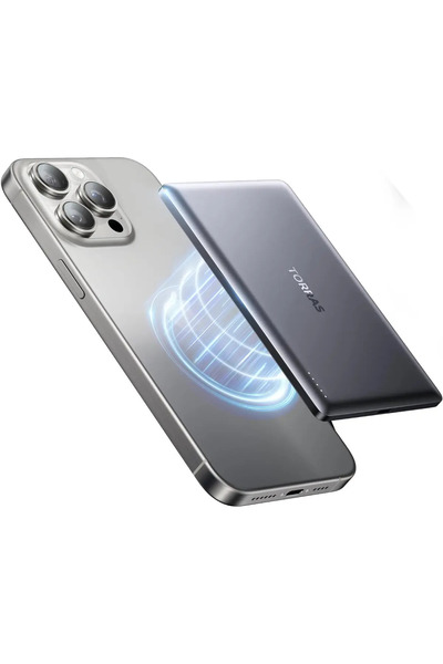 TORRAS Ultra Thin MiniMag MagSafe PowerBank 5000mAh Grey