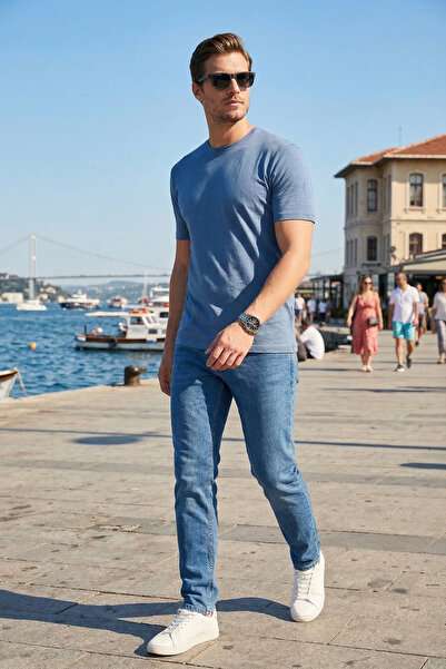 Buratti Ανδρικό τζιν παντελόνι στενής γραμμής με χαμηλή μέση και στενό μπατζά...