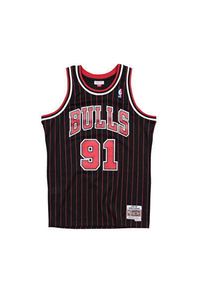 Mitchell & Ness NBA ΣΙΚΑΓΟ ΜΠΟΥΛΣ ΝΤΕΝΙΣ ΡΟΝΤΜΑΝ 1995 ΦΑΝΕΛΑ ΜΑΥΡΗ XL