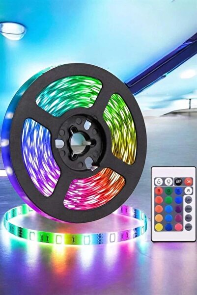NW NessiWorld 5 Metre Şerit Led Rgb Işıklı Kumandalı Güç Adaptörü Her Ortama ...
