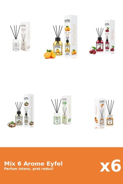 Eyfel Set 6 Mix Eyfel: 1x Bumbac, 1x Cirese, 1x Iasomie, 1x Nuca De Cocos, 1x...