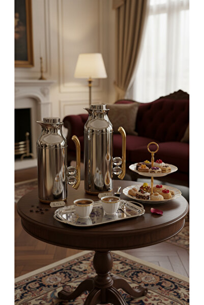 Generic طقم ترامس شاي و قهوة 1 لتر/ 750مل