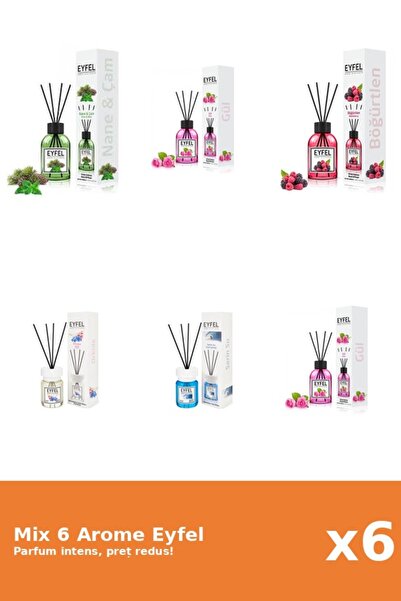 Eyfel Set 6 Mix Eyfel: 1x Cool Water, 1x Fructe De Padure, 1x Orhidee, 1x Pin...