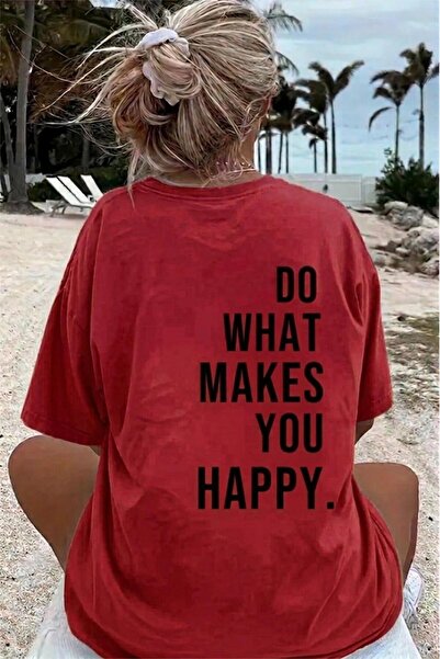 Oksit Unisex μπλουζάκι με στάμπα με λαιμόκοψη που σε κάνει χαρούμενο