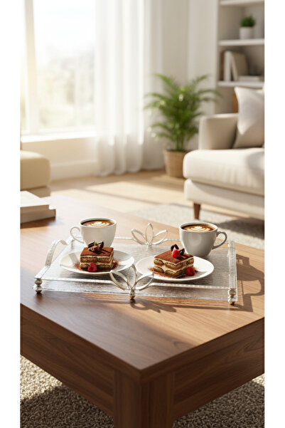 Generic Dessert Serving Tray - Adds a Touch of Elegance to Your Guests."