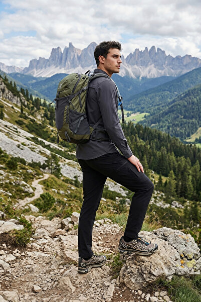 Buratti Ανδρικό παντελόνι κανονικής εφαρμογής με τσέπη Cargo, ελαστική μέση, ...