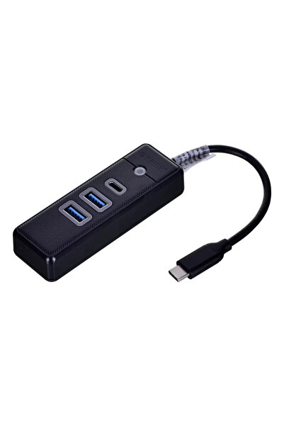 Orico Adaptor Hub USB-C la 2x USB 3.0 + USB-C 5 Gbps, 0.15m (negru)