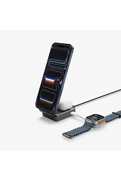 Spigen Essential Qi2.2 MagFit 2in1 Wireless Charger 25W Black (ACH10399)