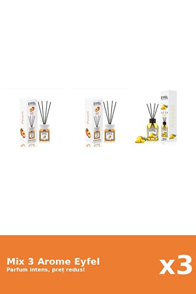 Eyfel Set 3 Mix Eyfel: 1x Ananas, 2x Piersica