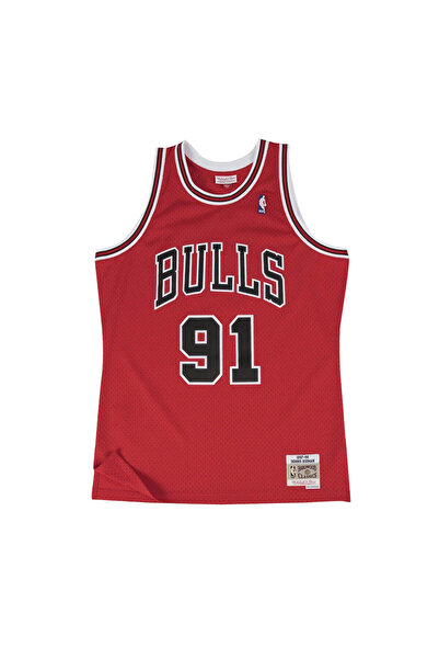 Mitchell & Ness ΣΙΚΑΓΟ ΜΠΟΥΛΣ ΝΤΕΝΙΣ ΡΟΝΤΜΑΝ 1997 ΦΑΝΕΛΑ ΣΚΑΡΛΕΤ ΜΕΓΕΘΟΣ XL