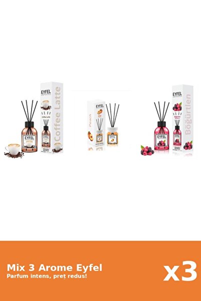Eyfel Set 3 Mix Eyfel: 1x Cafea, 1x Fructe De Padure, 1x Piersica