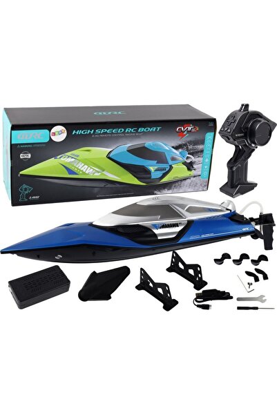 LeanToys Barcă cu motor R/C 2.4G Lumini 30 km/h Albastru