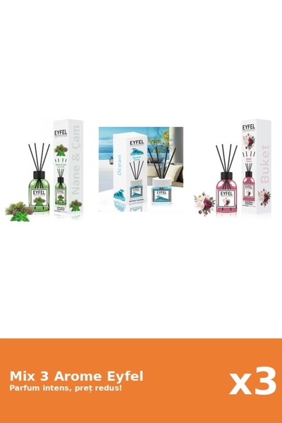 Eyfel Set 3 Mix Eyfel: 1x Bouquet, 1x Ocean, 1x Pin Si Menta