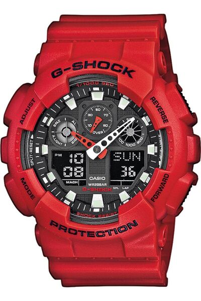 G-SHOCK Ceas bărbătesc GA-100B-4AER Negru (Ø 55 mm)