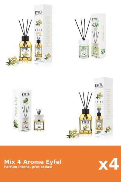 Eyfel Set 4 Mix Eyfel: 1x Iasomie, 1x Lacramioare, 2x Mana Maicii Domnului