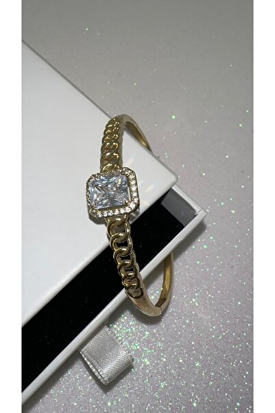 GLARE JEWELRY CO Baguette Zircon Stone Detailed At.Say Model Xuping Stainless...