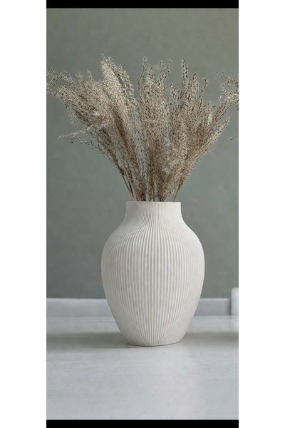 HANART Modern dekoratif vazo 20 cm beyaz