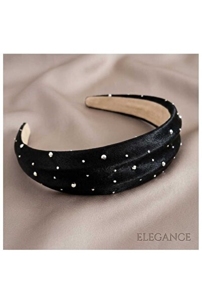 Daily Bazaar Γυναικεία Μαύρη Σατέν Κορώνα με Κρυστάλλινες Πέτρες - Πολυτελές ...