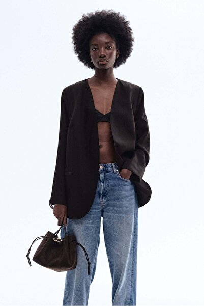 H&M Collarless blazer