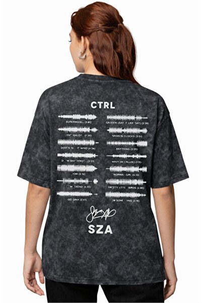SEVBANO Tricou unisex supradimensionat cu imprimeu pe spate, Design SZA Rappe...