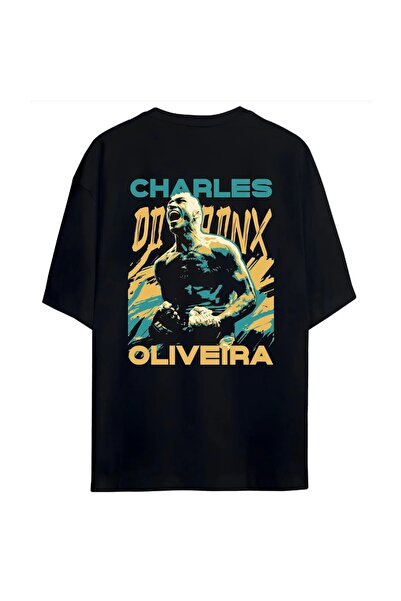 SVART WEAR Tricou oversize unisex cu imprimeu Charles Oliveira