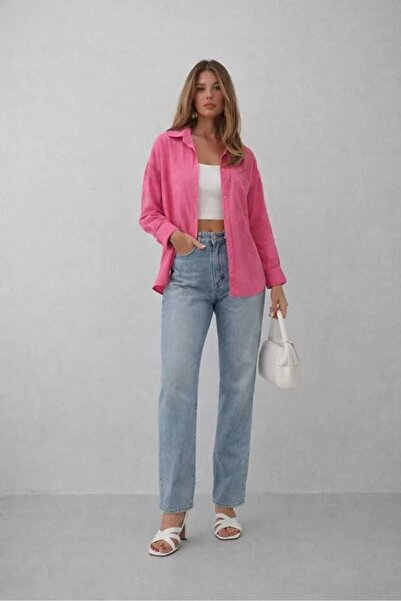 OWNME Γυναικεία Oversize Βαμβακερά Άνετα Λινά Πουκάμισα Καλοκαιρινή Συλλογή