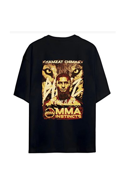 SVART WEAR تي شيرت Khamzat Chimaev مطبوع للجنسين مقاس كبير