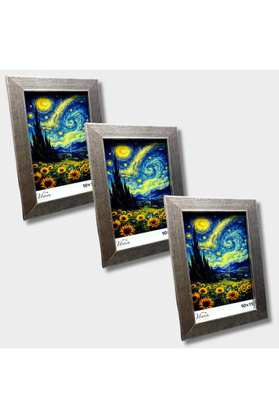 VenaHomeConcept 3’lü Fotoğraf Çerçevesi Seti 10x15cm | Camlı Dekoratif Çerçev...