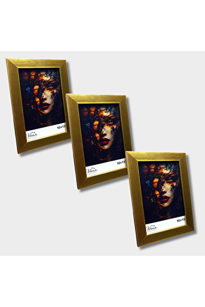 VenaHomeConcept 3’lü Fotoğraf Çerçevesi Seti 10x15cm | Camlı Dekoratif Çerçev...