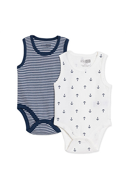 ebebek Hello Baby HelloBaby Erkek Bebek 2li Body Çıtçıtlı Bisiklet Yaka Sleev...