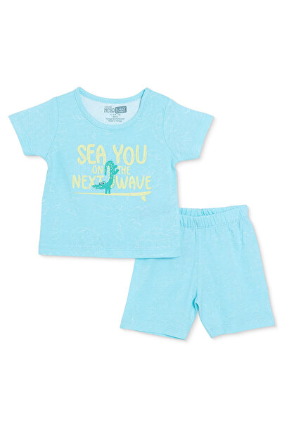 ebebek Hello Baby HelloBaby Erkek Bebek Pijama Takımı Taşıtlar Baskılı Çıtçıt...